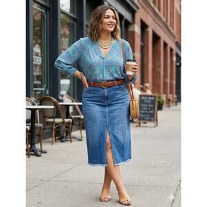 Jones New York Floral Print Blouse